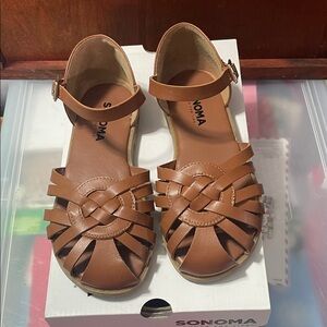 Sonoma Kids Girls Tan Braided Sandals